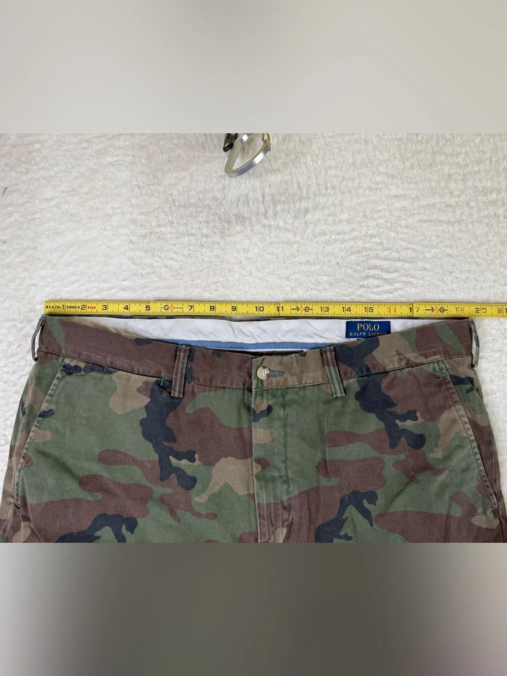 Polo Ralph Lauren Classic Cotton Twill Camo Green Chino Pants Men's Size 38x32 - Picture 11 of 12